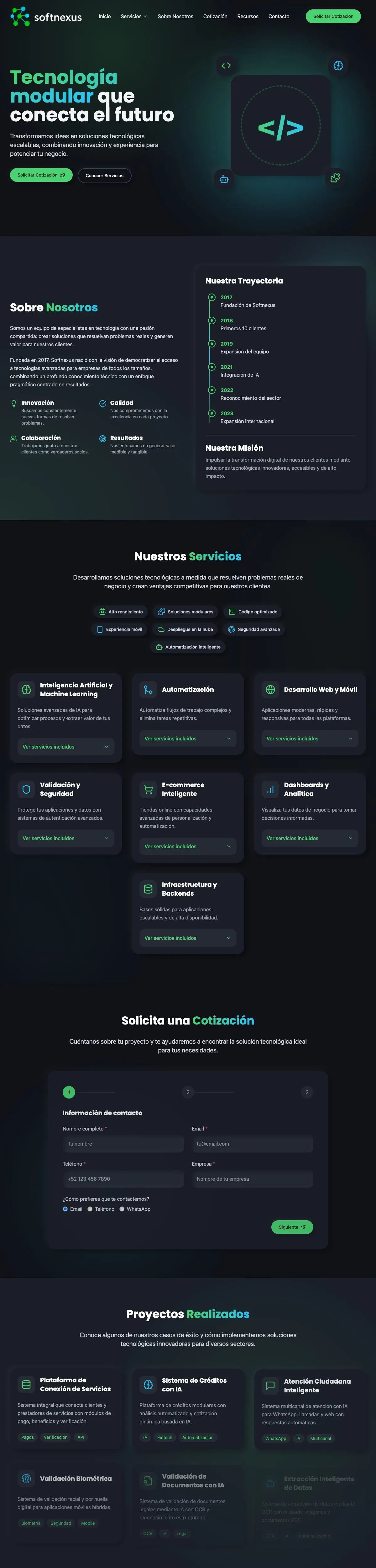 Softnexus en escritorio