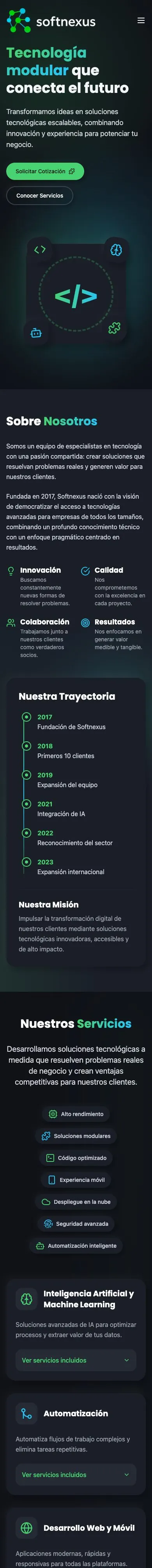 Softnexus en móvil